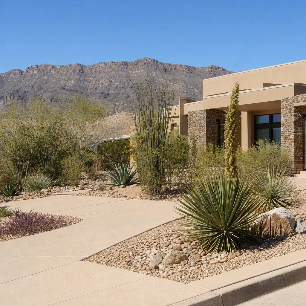 Commercial office landscape in El Paso