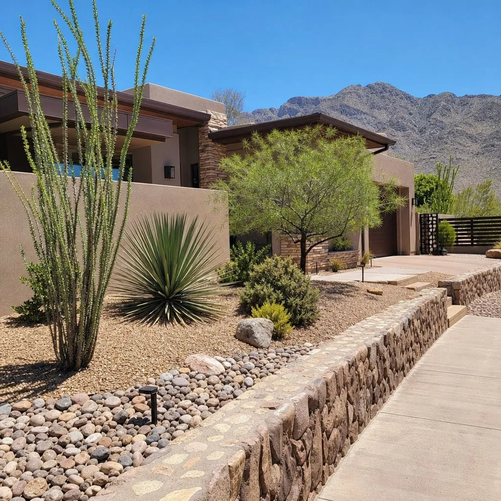 Professionally finished El Paso yard
