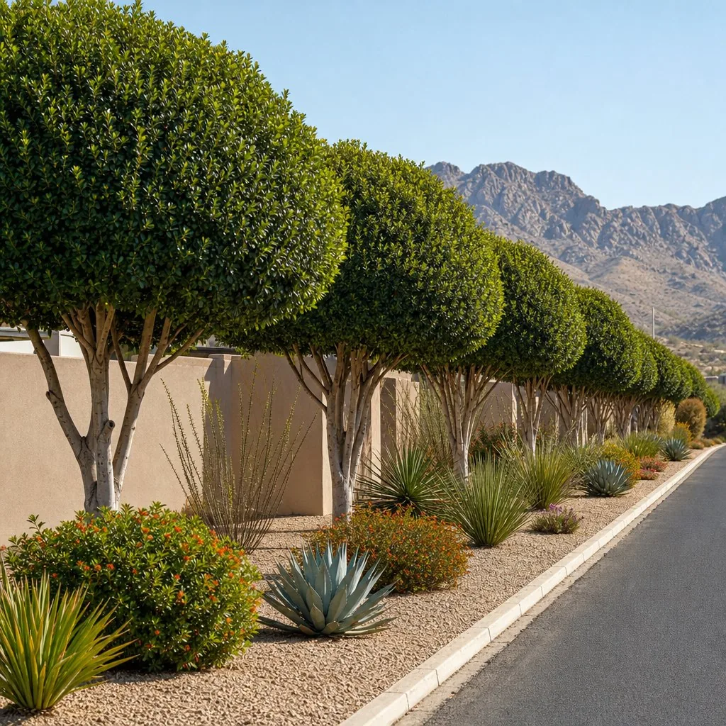 Completed tree trimming and clearance work in El Paso